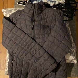 Gray North Face thermoball jacket